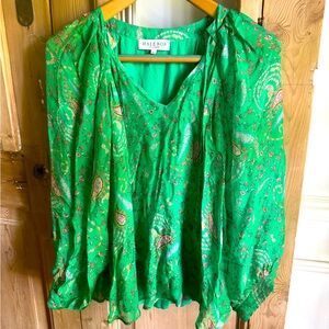 EUC Hale Bob Silk Blouse Sz L
